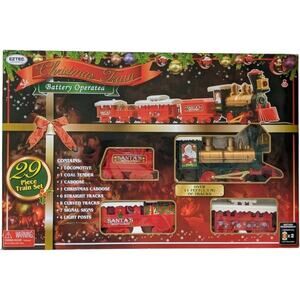 STERLING 29 PIECE B/O NORTH POLE EXPRESS TRAIN SET W/REMOTE 12'' X 8''